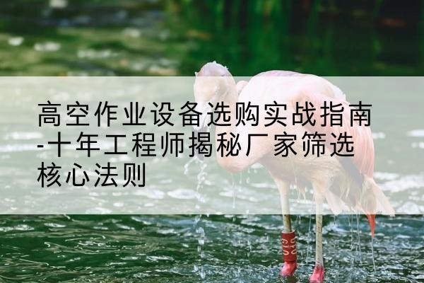 安溪剪叉式升降机厂家-高空作业设备选购实战指南-十年工程师揭秘厂家筛选核心法则